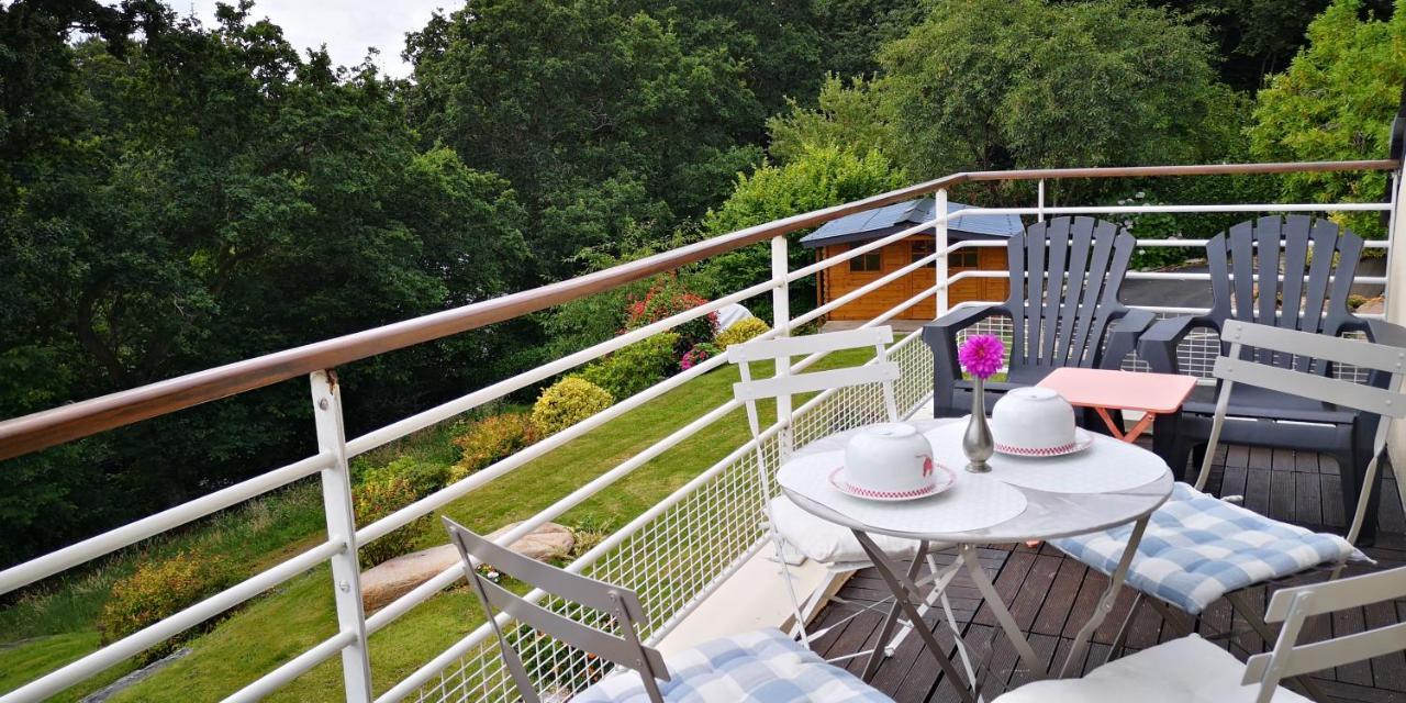 Grande chambre SDB privée avec balcon Lannion Exterior foto